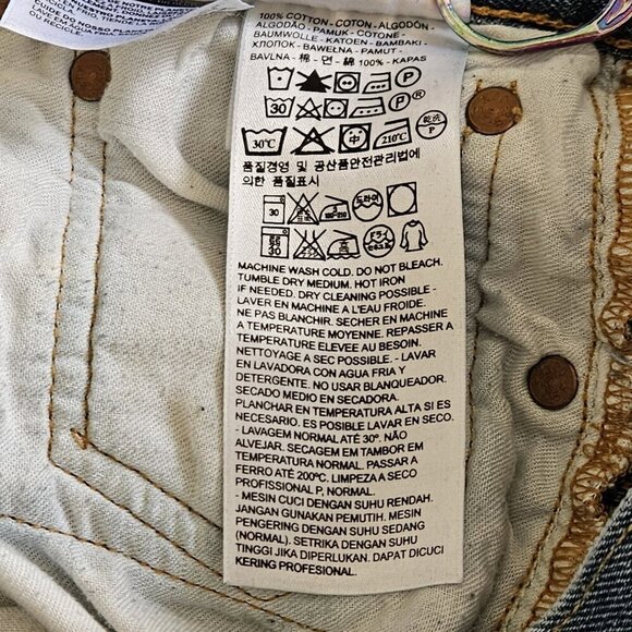 Levi's Jeans Mens 34 x 34 / 32 Blue 501 Straight Leg Cotton Denim Western Cowboy - Picture 13 of 16